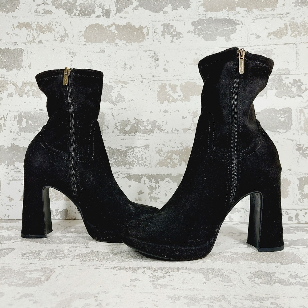 NEW Circus by Sam Edelman Francis Black Heeled Platform Ankle Bootie i204 - Picture 5 of 12
